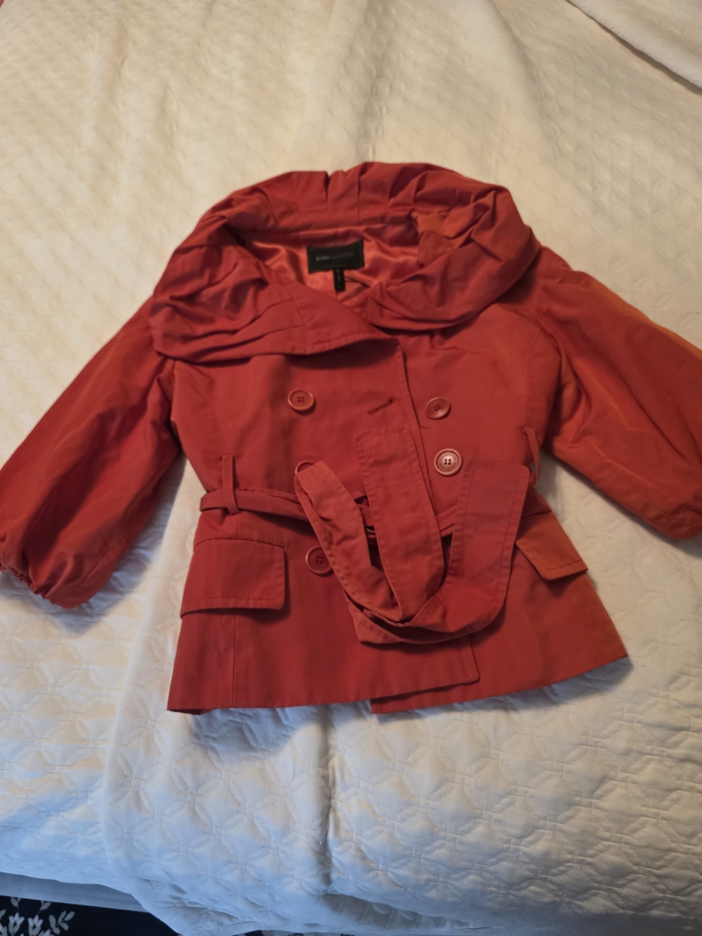 BCBGMaxAzria Red Satin-Look Lined Jacket